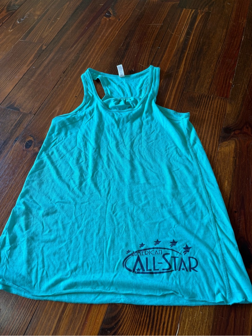 American Allstar Dance Teal Racerback Tank Top